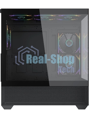 Компьютерный корпус Accord ACC-EL1B TG черный без БП ATX 2xUSB2.0 1xUSB3.1 audio