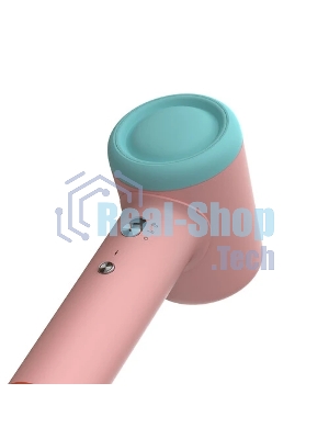 Фен Deerma DEM-CF51W розовый/бирюзовый, 1400 Вт, компактный, ионизация
