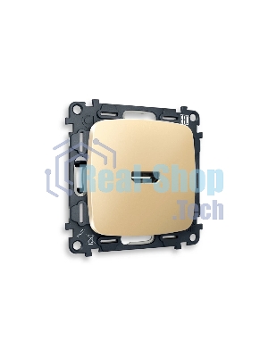 Комплект механизма розетки HDMI 2.0 OMEGA Шампань 40V/500mA 2.0GHz 5-18Gbit/s QUANT (OP6140, VM222) MO614010