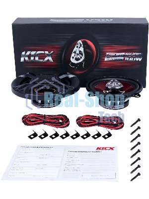Колонки автомобильные Kicx SP 133 100Вт 89дБ 4Ом 13см (5дюйм) (ком.:2кол.) коаксиальные трехполосные