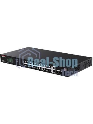 Коммутатор Web smart IP-COM G2228P-24-410W с 26 гигабитными портами и 2 SFP-портоми, PoE 24х30Вт (до 370Вт)
