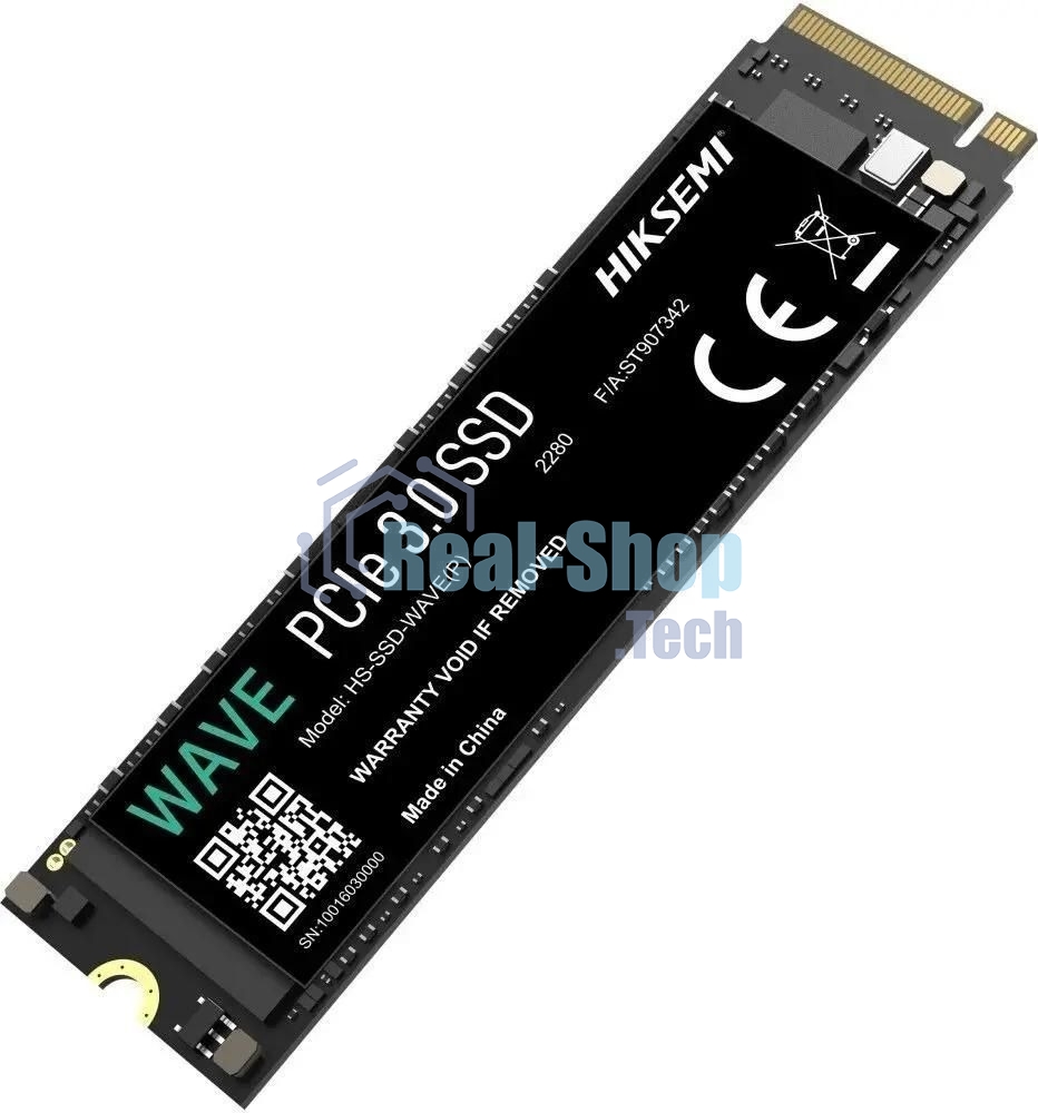 Накопитель SSD M.2 HIKSEMI 512Gb HS-SSD-WAVE(P) 512G (PCI-E 3.0 x4, up to 2500/1025MBs, 3D NAND, 120TbW)
