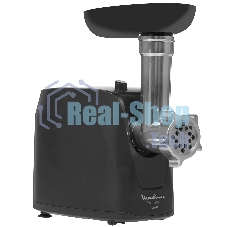 Мясорубка электрическая Moulinex ME112832 черный/серебристый, 1600 Вт, 1.9 кг/мин, реверс, защита от перегрузки, насадки - 5