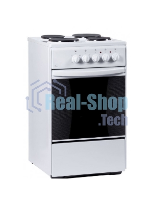 Плита электрическая Flama AE 1401 W белый, конфорок 4 шт, духовка 50 л, 50 см x 85 см x 60 см