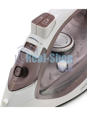 Утюг Maxwell MW-3047, 2400 Вт, белый/коричневый