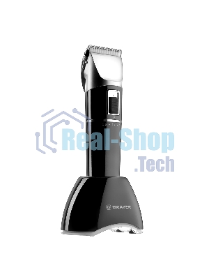 Машинка для стрижки BRAYER BR3402, LED-дисплей, 4 насад, турбо, титан. покр, регу. высоты лезвий