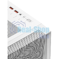 Компьютерный корпус PCCooler C3D510 WH ARGb, Tempered Glass Full Tower, White, TG, 0.7 SPCC, 3x120мм ARGb E-ATX, ATX, mATX, mITX 170/390/410мм 2x2.5