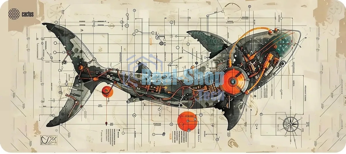 Коврик для мыши Cactus Shark 900x400x4мм (CS-MP-COR03XXL)