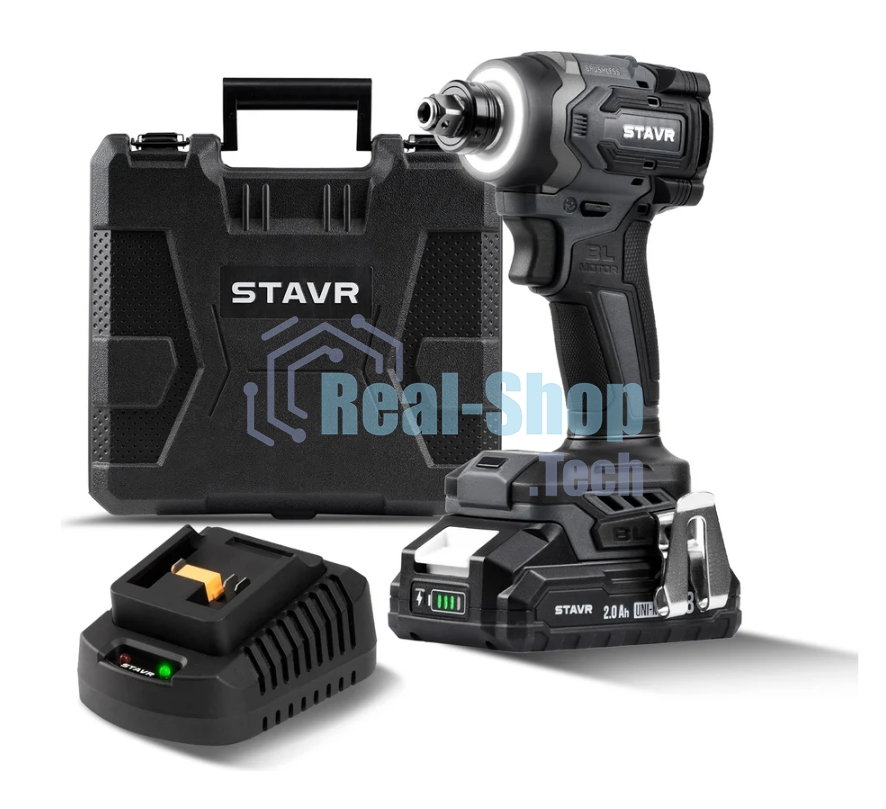 Дрель-шуруповерт СТАВР SID 18BL-230V-1, 18 В, 2 Ач, 230 Нм, бесщеточный