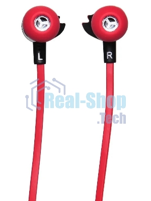 Проводные наушники Oklick HP-S-210 красный, внутриканальные, Jack 3.5 мм