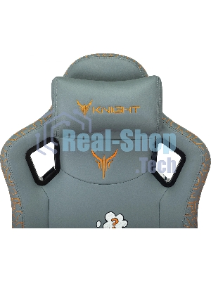 Кресло игровое Knight Craft Dragon серый эко.кожа крестов. металл