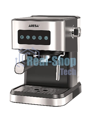 Кофеварка рожковая ARESA AR-1612 черный, исп. кофе - молотый, 1,5 л, 1100 Вт, 15 бар