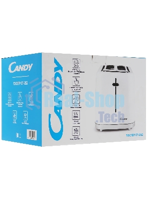 Тостер Candy CT-252 белый, 930 Вт, 2 слота