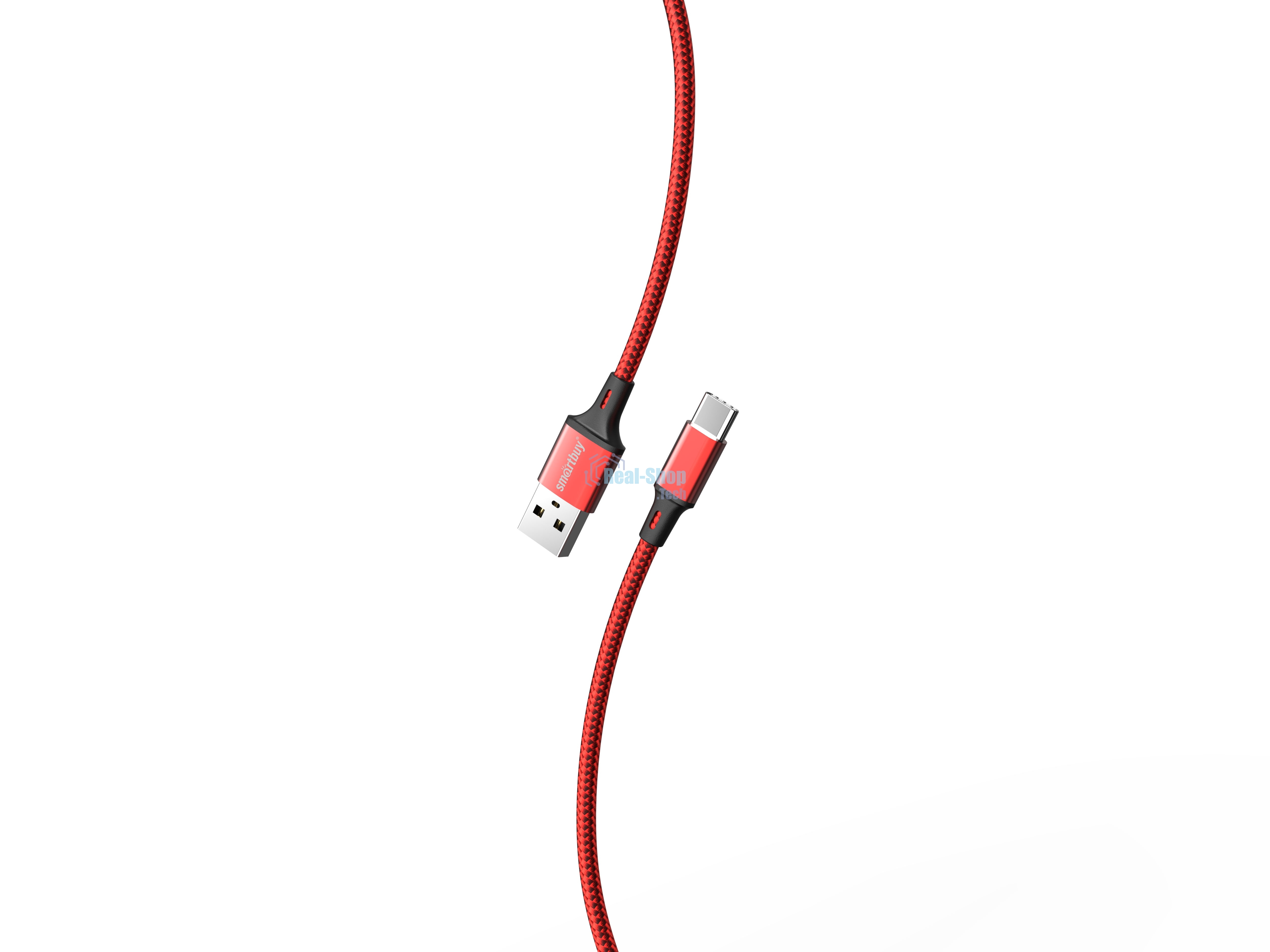 Кабель Smartbuy (iK-3122-S14rb) S14 Type-C красный/черный, 3 А, 2 м
