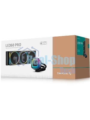 Система жидкостного охлаждения Deepcool LE360 PRO ARGb Soc-AM5/AM4/1200/1700/1851 черный 4-pin 19-33dB Al 300W 1817gr Ret (R-LE360PRO-BKAMMC-G-1)