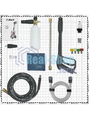 Мойка высокого давления Bort KEX-3500 91278166 3500 Вт, максимальное давление 160 бар, рабочее давление 130 бар, 7,5 л/мин, 7.3 кг, набор аксессуаров 3 шт