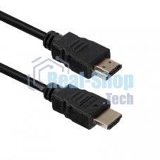 Кабель ACD-DHHM2-18B HDMI 2.0, Golden Plated,19m/19m, черный, 1.8м