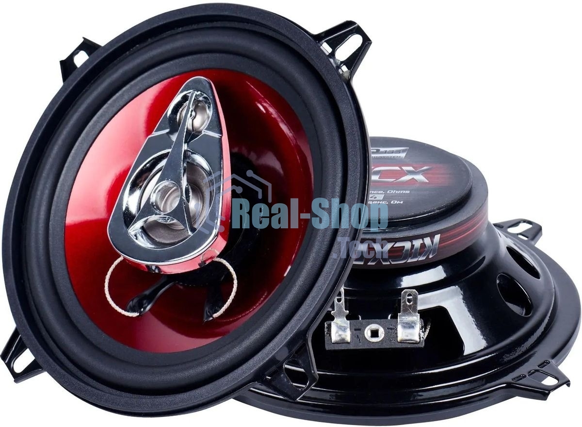 Колонки автомобильные Kicx SP 133 100Вт 89дБ 4Ом 13см (5дюйм) (ком.:2кол.) коаксиальные трехполосные