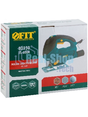 Лобзик Fit 80350, 600Вт, 0-3000 ход/мин, БзП, маятник, 65 мм, рез. накл., коробка