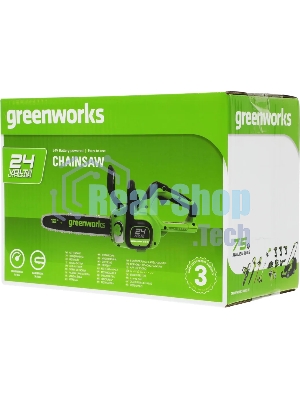 Цепная пила аккумуляторная Greenworks GD24CS30, 24V, 30 см, бесщеточная, без АКБ и ЗУ [2007007]