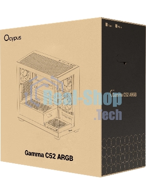 Компьютерный корпус Case Ocypus Gaммa C52 WH ARGB mATX/win/white/3 ARGB fans/no PSU/Tempered Glass