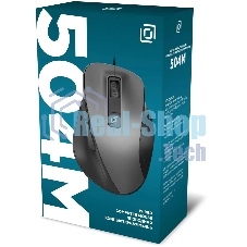 Мышь проводная Oklick 504M черный/серый, 3600 dpi, USB, кнопки - 6