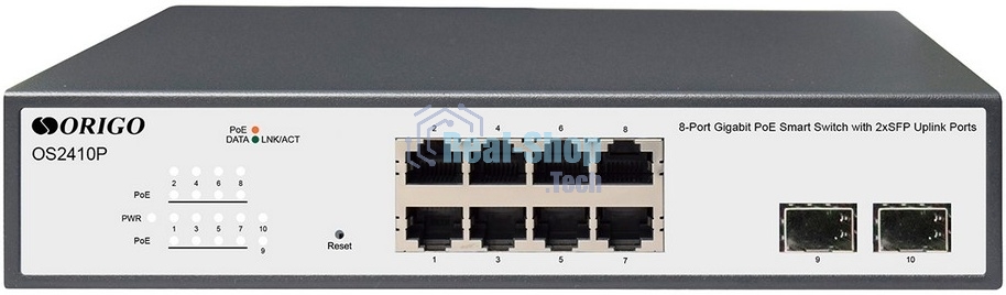 Коммутатор Origo OS2410P/120W OS2410P/120W/A1A 8x1 Гбит/с 2SFP 8PoE 120W настраиваемый
