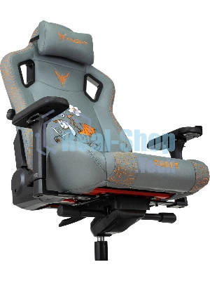 Кресло игровое Knight Craft Dragon серый эко.кожа крестов. металл
