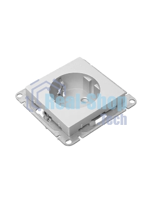 Механизм розетки EKF UP1-SOA-110 16А, с заземлением, без шторок, алюминий Эпика