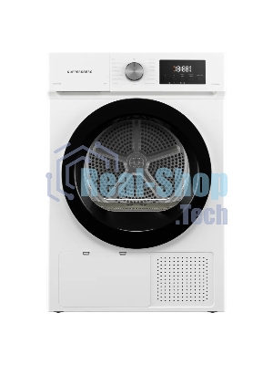 Сушильная машина Kuppersberg DM 593 W, High-Tech, загрузка 8 кг, 15 программ, тепловой насос, электронное кнопочное управление, корзина для сушки, блокировка от детей, энергоэффективность А++, белый