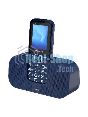 Мобильный телефон Maxvi RT-04 + док-станция, синий