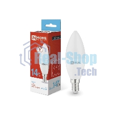 Лампа светодиодная LED-СВЕЧА-VC 14Вт E14 6500К 1330лм IN HOME 4690612047775