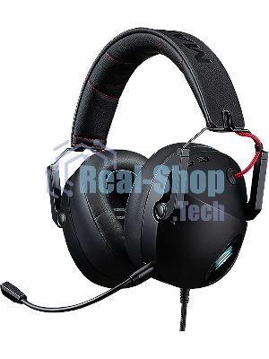 Гарнитура проводная игровая Mad Catz P.I.L.O.T. 5 черные (7.1, USB, RGB подсветка, 50 мм)