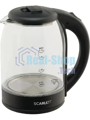 Чайник электрический Scarlett SC-EK27G90 черный Мощность, Вт: 1800; Объем, л: 1.7