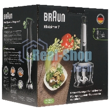 Блендер погружной Braun MQ7035 черный, 1000 Вт, плавная регулировка, турбо