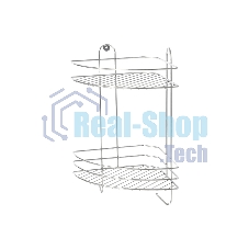 Полка угловая двухъярусная Рыжий кот Vento Plus 23*23*41,5 см хром (310848)