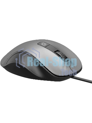 Мышь проводная Oklick 504M черный/серый, 3600 dpi, USB, кнопки - 6