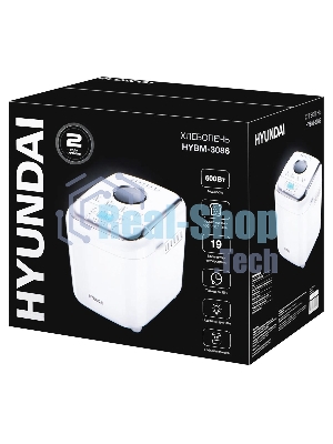 Хлебопечь Hyundai HYBM-3086 600Вт белый/серебристый