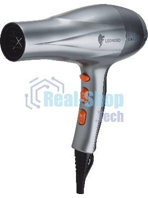 Фен LEONORD LE-1209PRO серебристый/оранжевый, 2300 Вт, ионизация