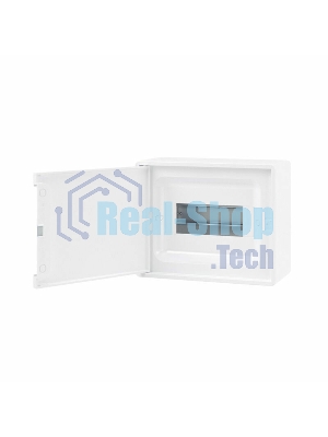 Щиток настенный FRAME DKC F08W1WW 8мод. с бел. дверцей с 2 шинами PEN на 6 и 8 отверст. белый