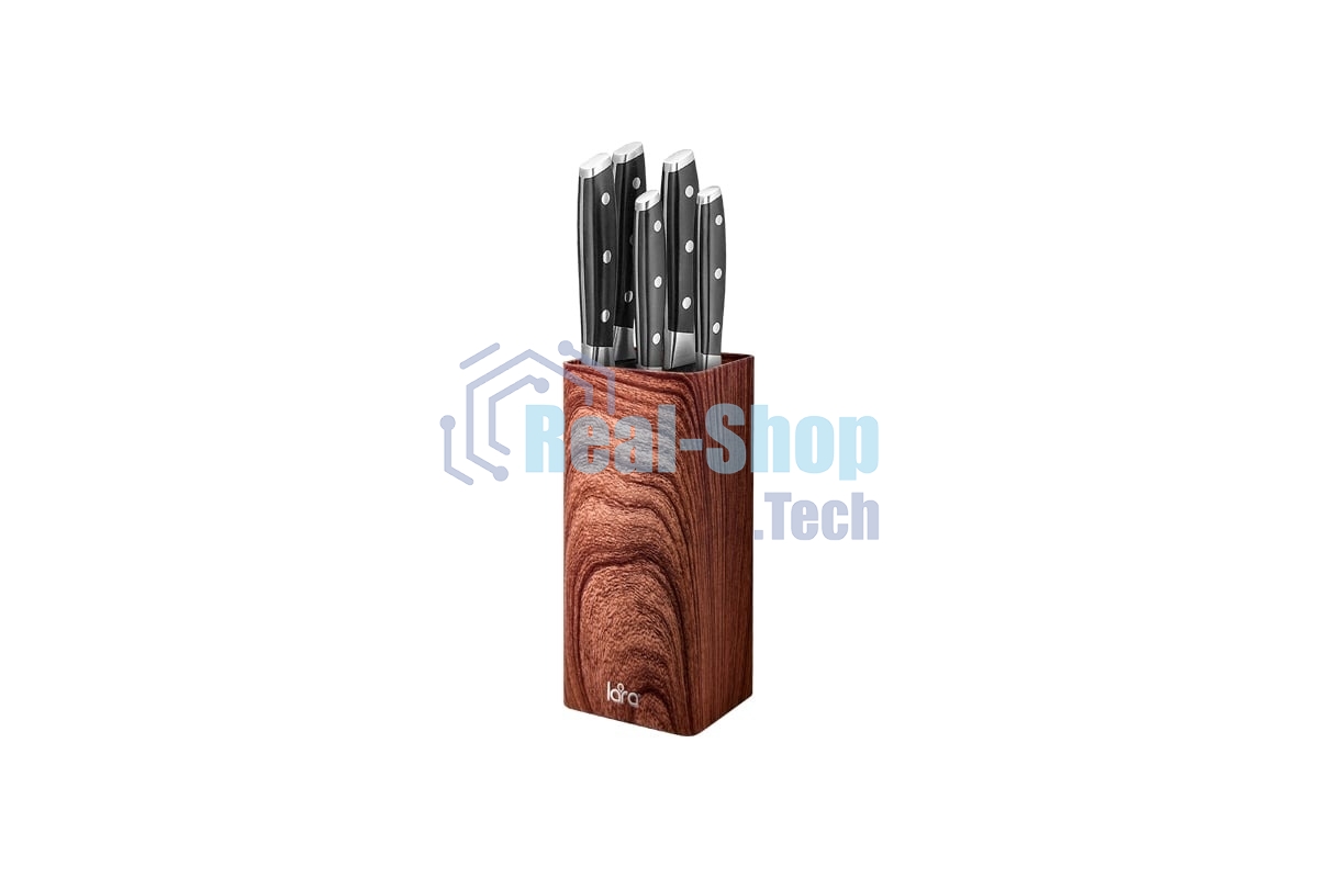 Подставка для ножей универсальная LARA LR05-102 Wood <квадрат> Soft touch