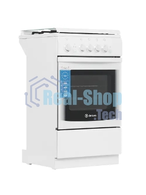Плита газовая De Luxe 5040.44Г (КР) ЧР белый, конфорок 4 шт, духовка 46 л, 50 см x 85 см x 50 см