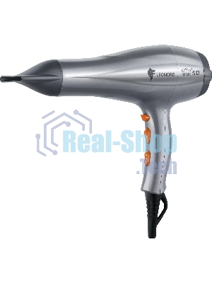 Фен LEONORD LE-1209PRO серебристый/оранжевый, 2300 Вт, ионизация
