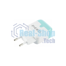 Сетевое зарядное устройство ENERGY ET-33, 2 USB разъема, 2,1А, белый (104291)
