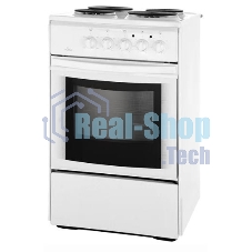 Плита электрическая Flama AE 1401 W белый, конфорок 4 шт, духовка 50 л, 50 см x 85 см x 60 см