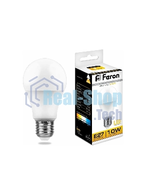 Лампа светодиодная Feron LB-92 10W 230V E27 2700K A60