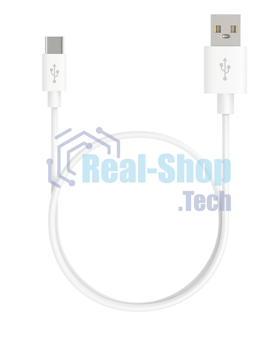 Кабель Maxvi MC-02 white USB-A - Type-C ток макс. нагрузки 2А, макс. напряжение 5V, длина кабеля 1м, материал PVC, белый