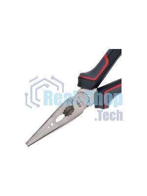 Плоскогубцы удлиненные Deli DL0104 200 мм, Cr-V, эксцентриковый шарнир, антикоррозийное покрытие, трехкомпонентная прорезиненная рукоять