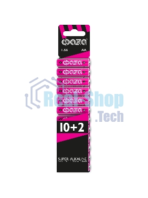 Элемент питания JazzWay LR 6 (AA) ФАZА Super Alkaline набор 10+2