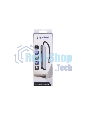USB-концентратор Gembird UHB-D9, USB Type-C, PD100W, SD/TF, USB 2.0, HDMI, USB Type-C